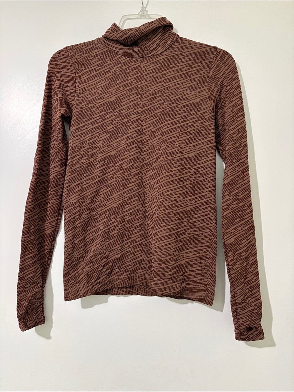 Athleta Long-Sleeve Turtleneck Sweater in Brown Heather